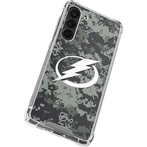 NHL Tampa Bay Lightning Camo Galaxy S24 FE Clear Case